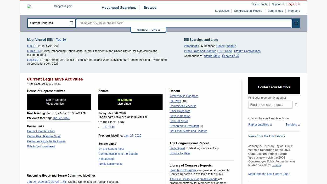 Congress.gov Library of Congress