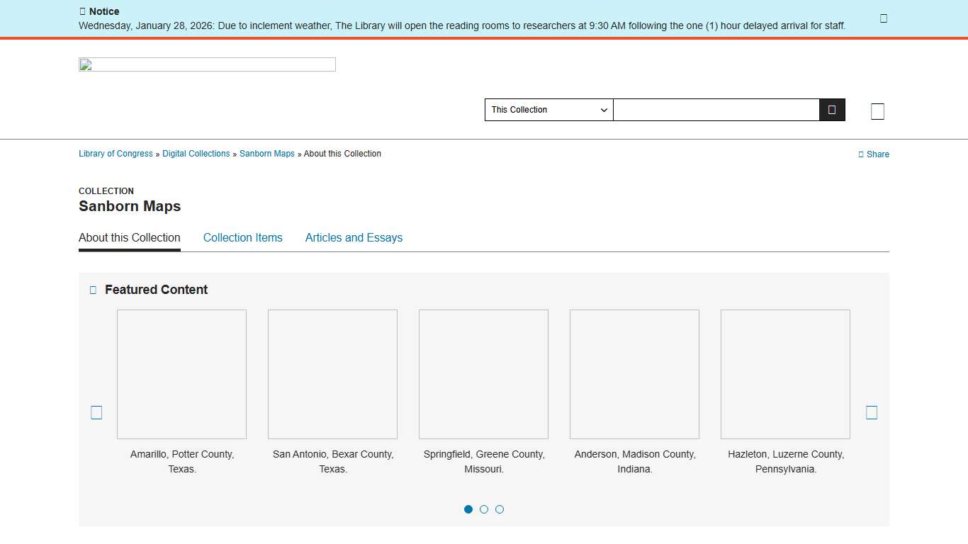 About this Collection Sanborn Maps Digital Collections Library of Congress